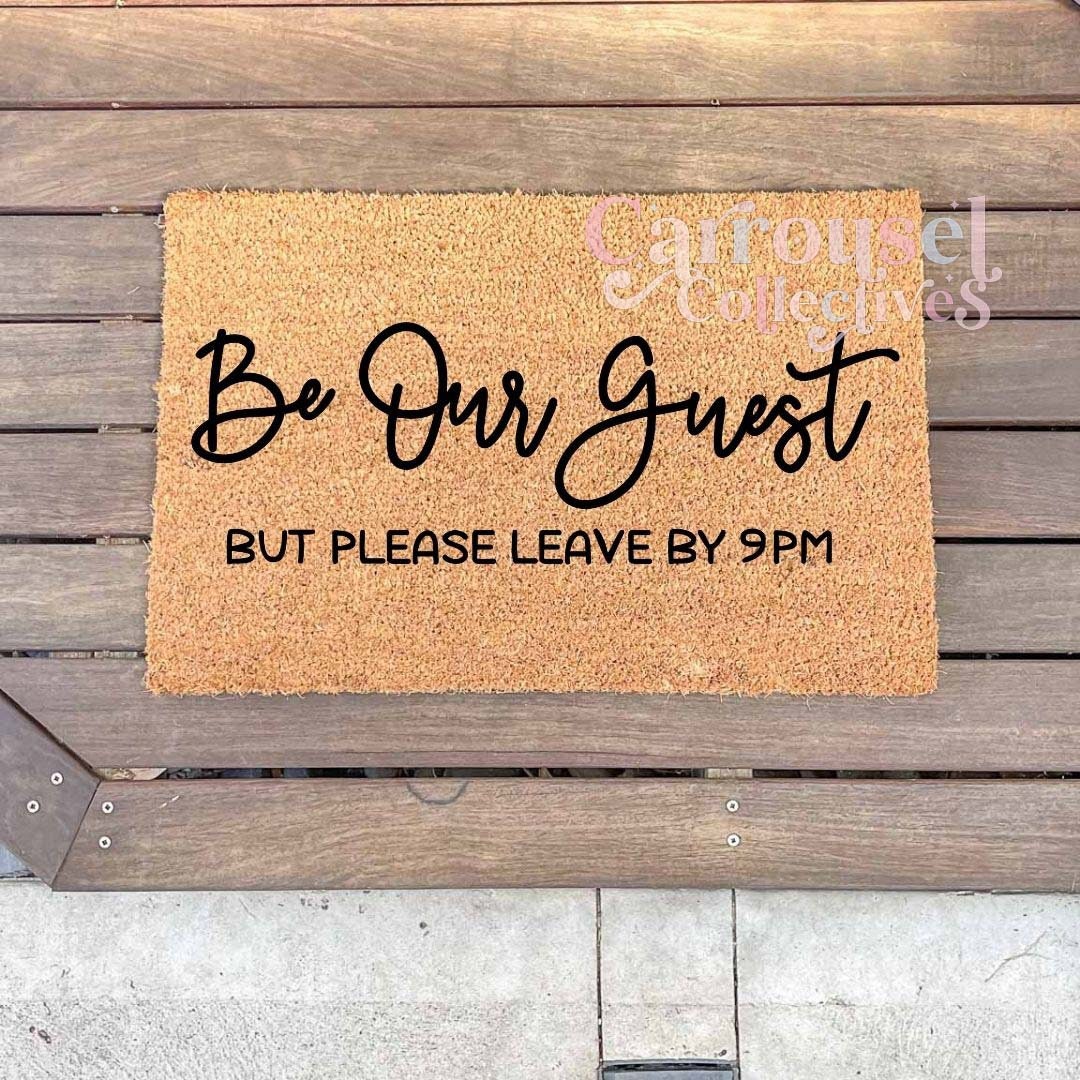Be Our Guest Door Mat Personalised Doormat Custom Door Mat Etsy Australia