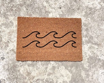 Waves doormat, beach home doormat, beach doormat, housewarming doormat, coir doormat, unique gifts, waves doormat, beach home, beach waves