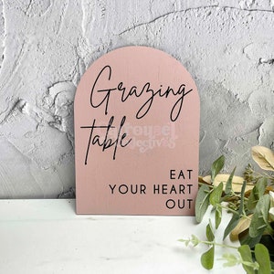 Grazing table acrylic sign, wedding sign, grazing table sign, grazing table decor, event sign, wedding decor, wedding decor signs,