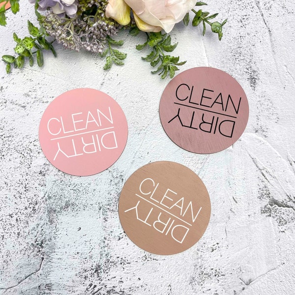 Clean Dirty Dishwasher Magnet, kitchen organisation, Reversible Kitchen magnet, kitchen dishwasher label, dishwasher labels