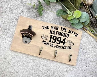 30th birthday bar sign, 1994 personalised bar sign, bottle opener sign, born in 1994 gift, 30th present, gifts for him, legend since 1994