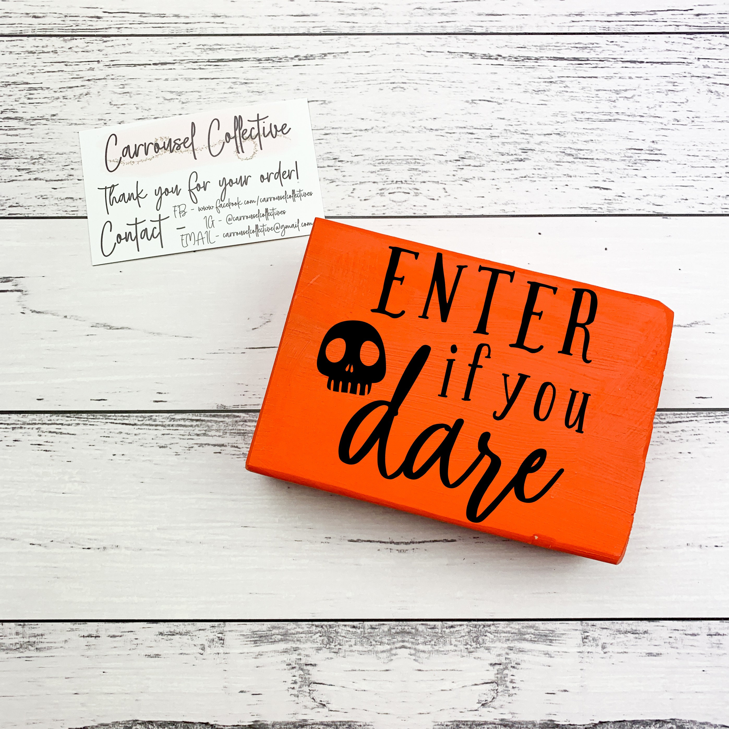 Enter if you Dare Wood Sign Halloween Decor Home Decor | Etsy