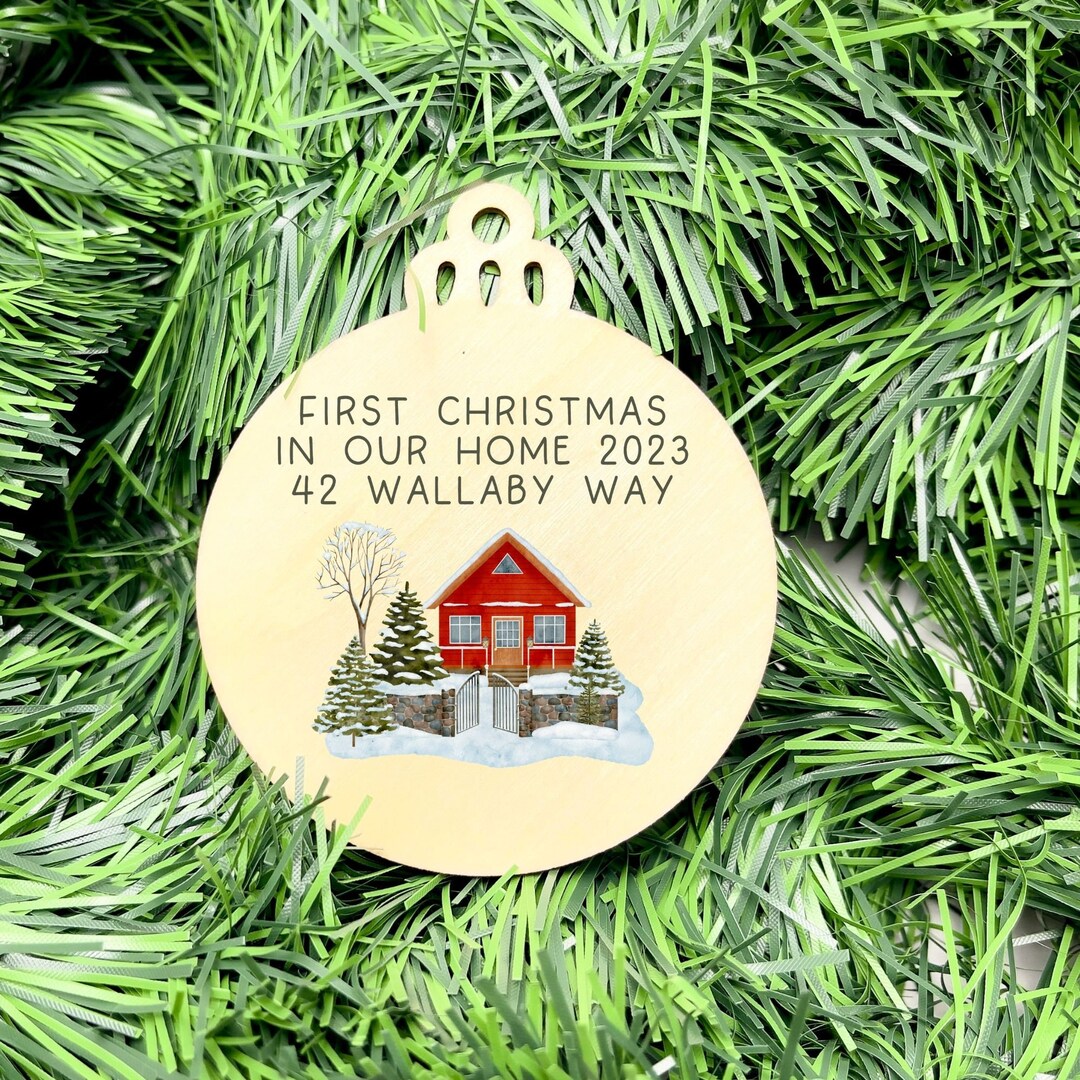 Personalised First Christmas in New Home Bauble Housewarming Etsy