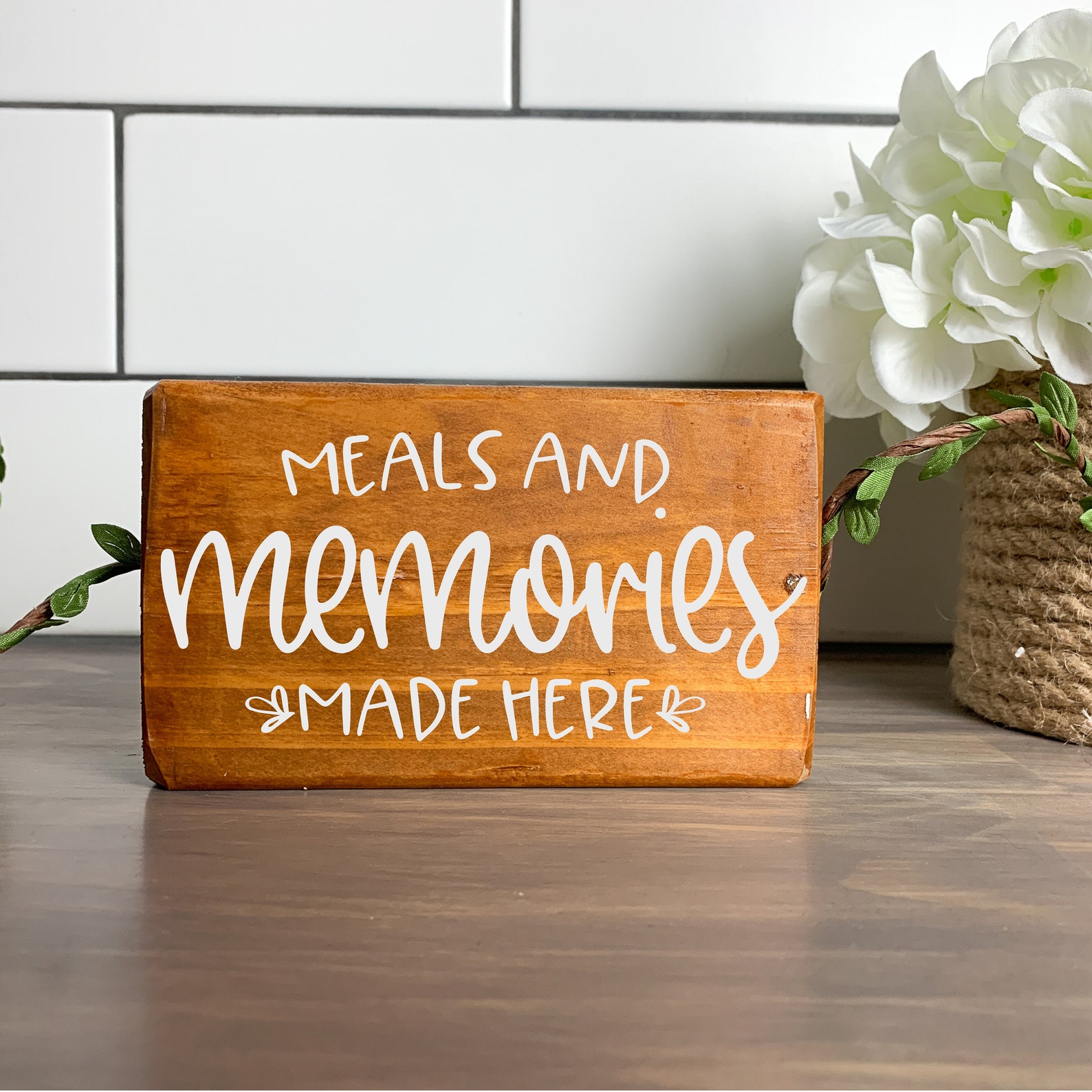 Meals and Memories Wood Sign Kitchen Decor Home Decor Wood Etsy