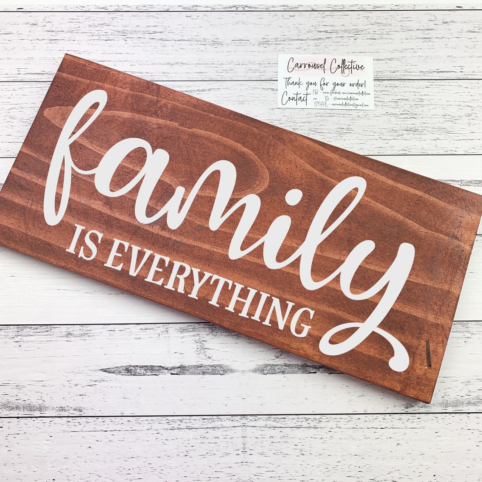 Family is Everything Wood Sign Quote Decor Home Decor Wood Etsy