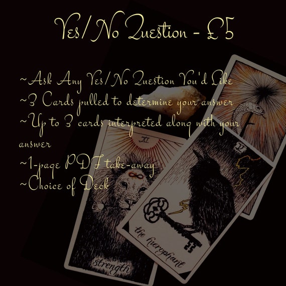 Yes No Question Spread Etsy Yes No Question Spread Etsy