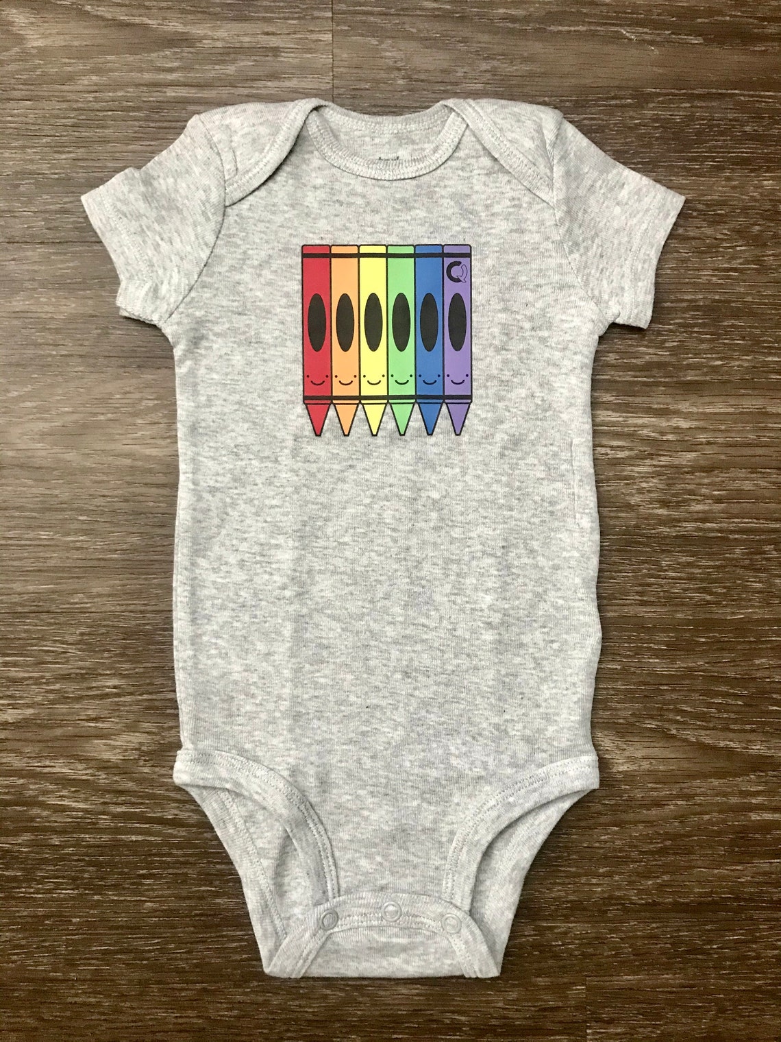 Infant 6 Months Crayons Onesie Etsy