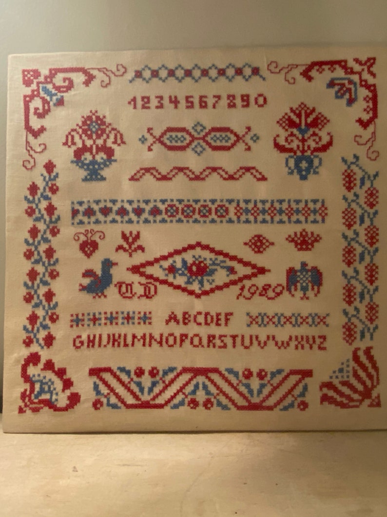 Sampler Alphabet Sampler German Needlework Etsy