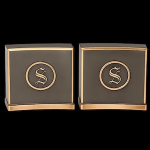 Hyde Park Metal "S" Monogram Bookends