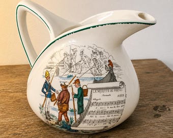 Vintage French Limoges Porcelain Water Pitcher