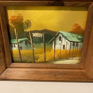 Painting oil on board, landscape painting