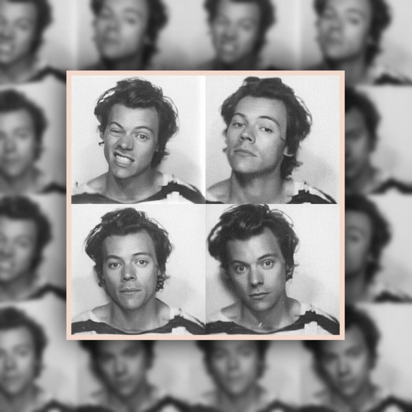 Harry Styles Black and White Sticker