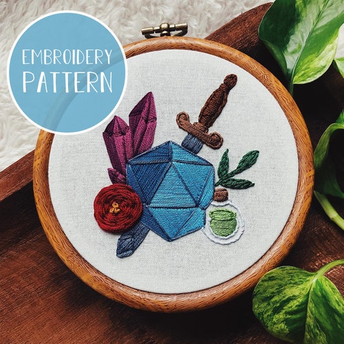 Dungeons & Dragons Hand Embroidery Pattern Etsy