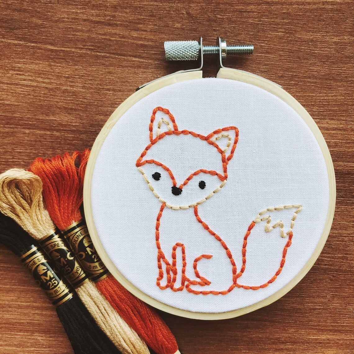 Download Fox Mini Embroidery Kit Embroidery Kit for Kids | Etsy