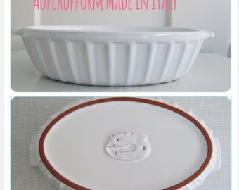 Oval Ceramic Casserole Dish Ears Ceramic Made in Italy / Fireproof