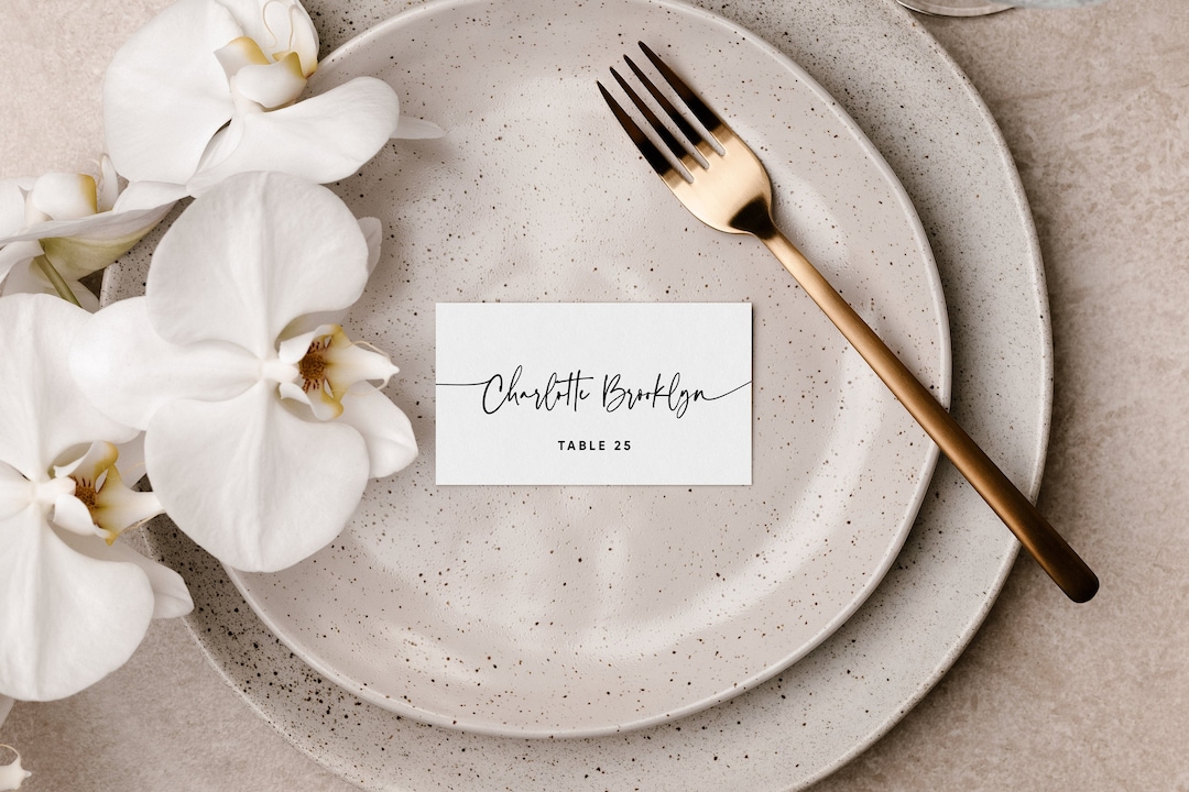 Moderne Hochzeit Tischkarten Vorlage, druckbare Tischkarten Hochzeit