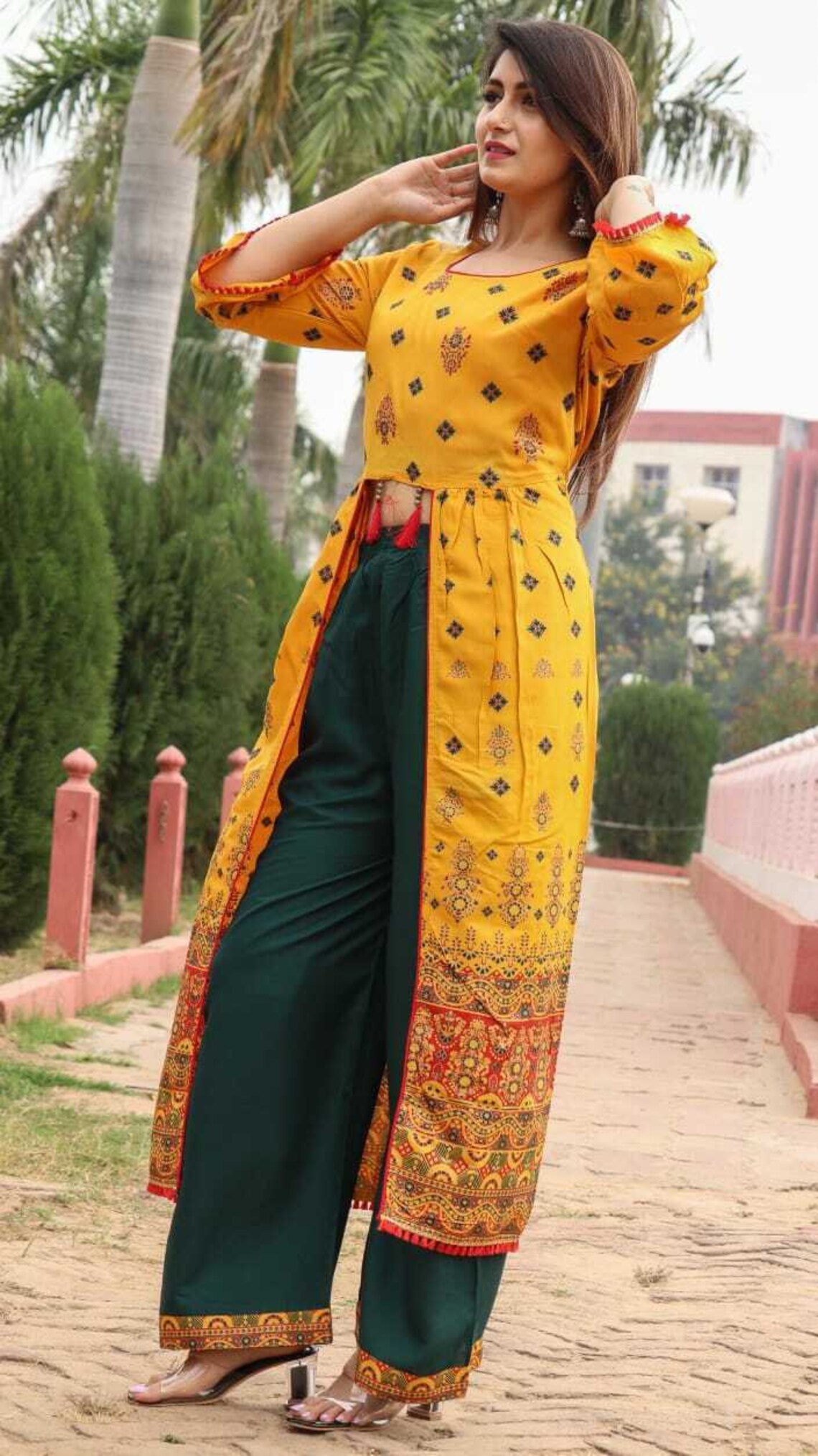 plain plazo kurta