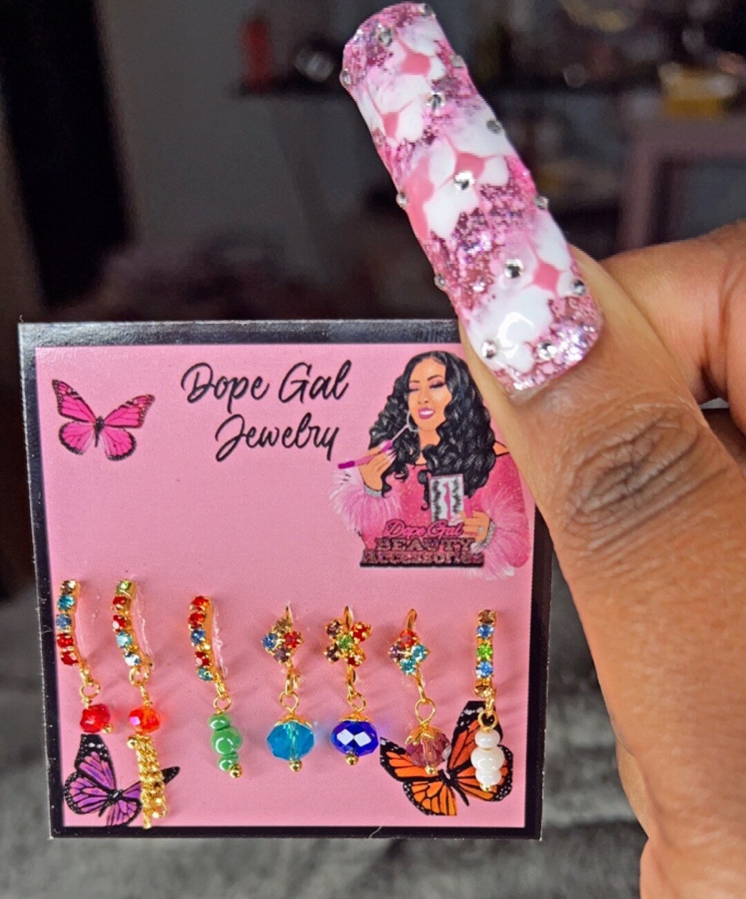 7 Multicolor Dangle Nose Ring Set BEST SELLERS Etsy