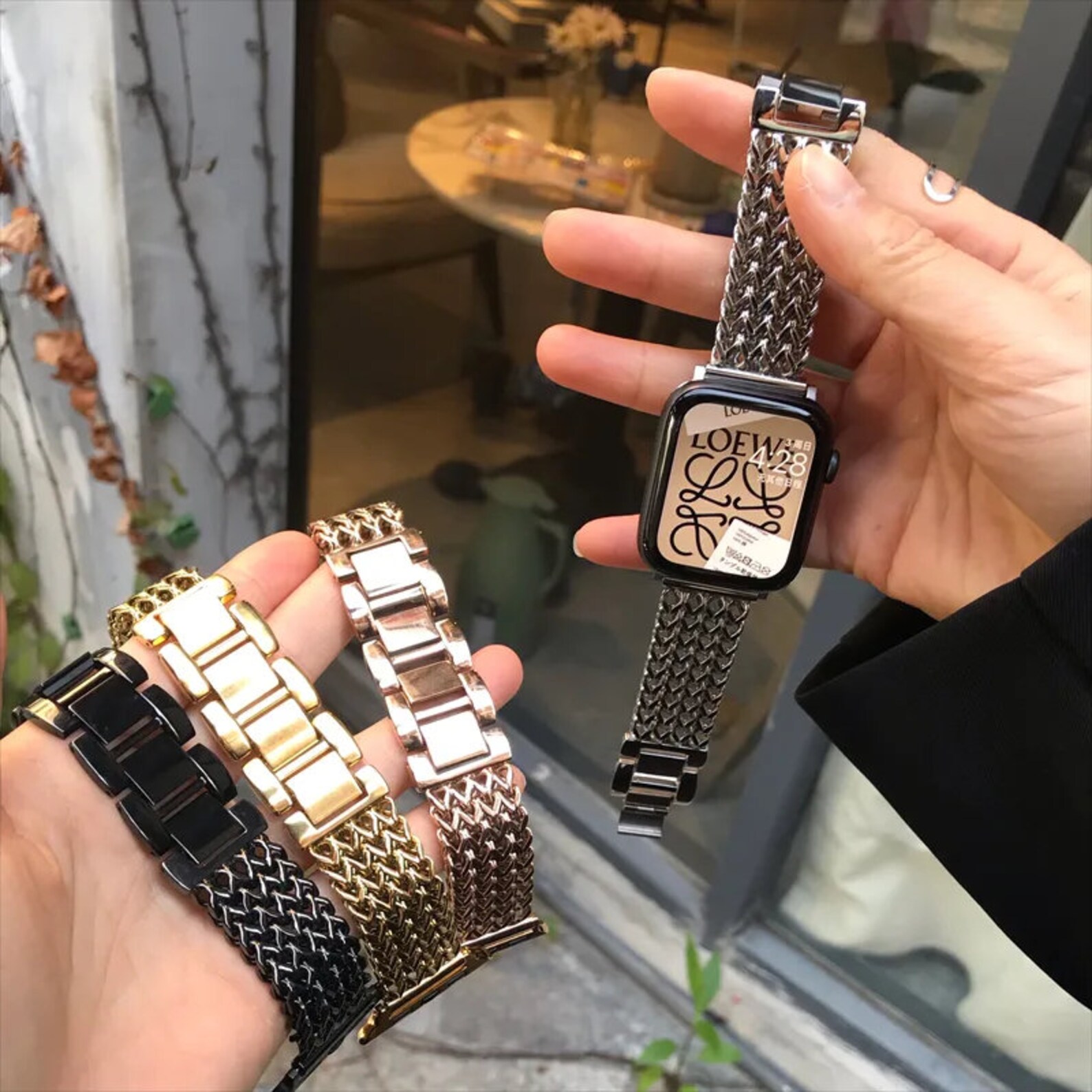 Jewelry Stainless Steel Apple Watch Band Jewelry Apple Watch Etsy Canada