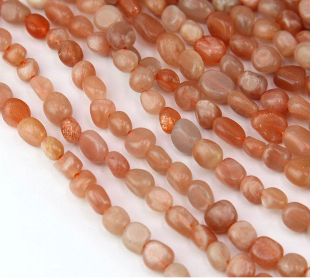 Authentic Sunstone Crystal Tumbled Nugget Gemstone Bead App. Etsy