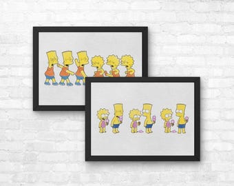 シンプソンズの全キャラクターのポスター、ウォールアート、テレビ
