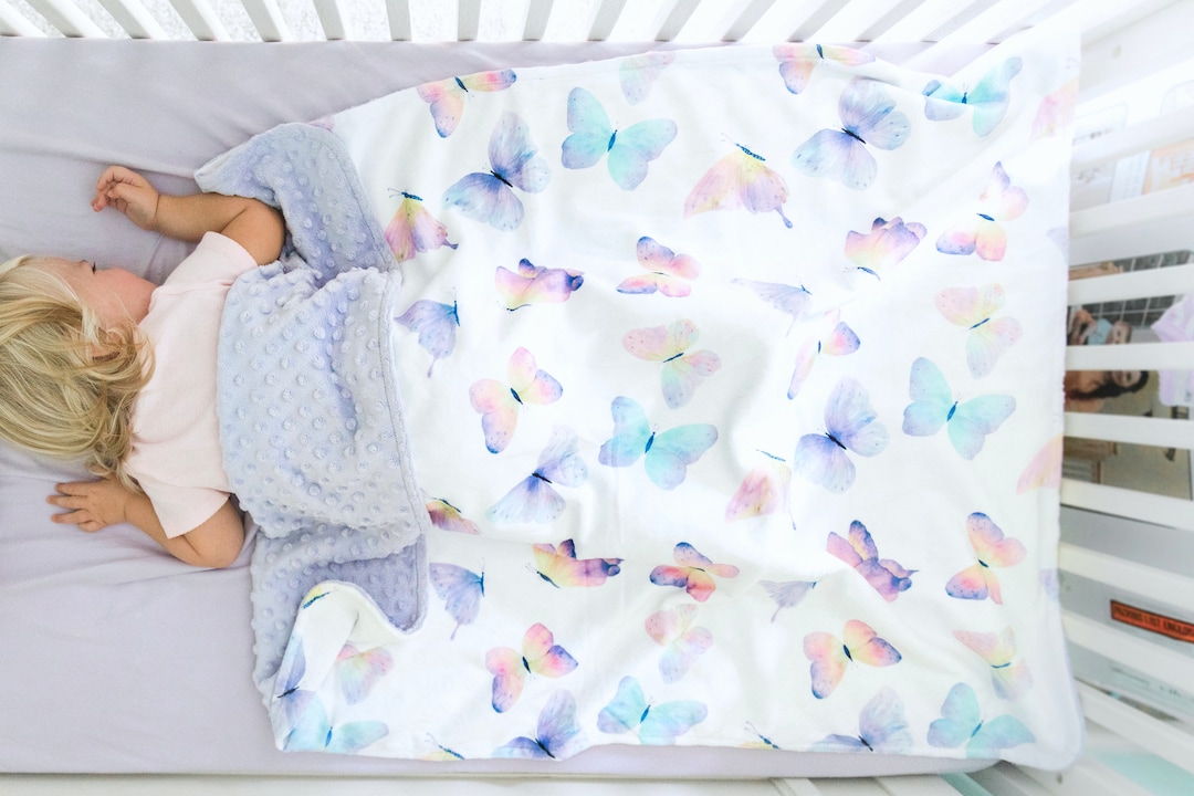 QSTEHEML Baby Blanket - Super Soft Minky Bear Pattern, 30x40 Inch, Double Layer Neutral Blanket