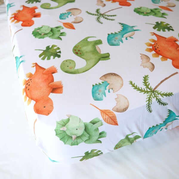 Dinosaur Fitted Sheet Etsy