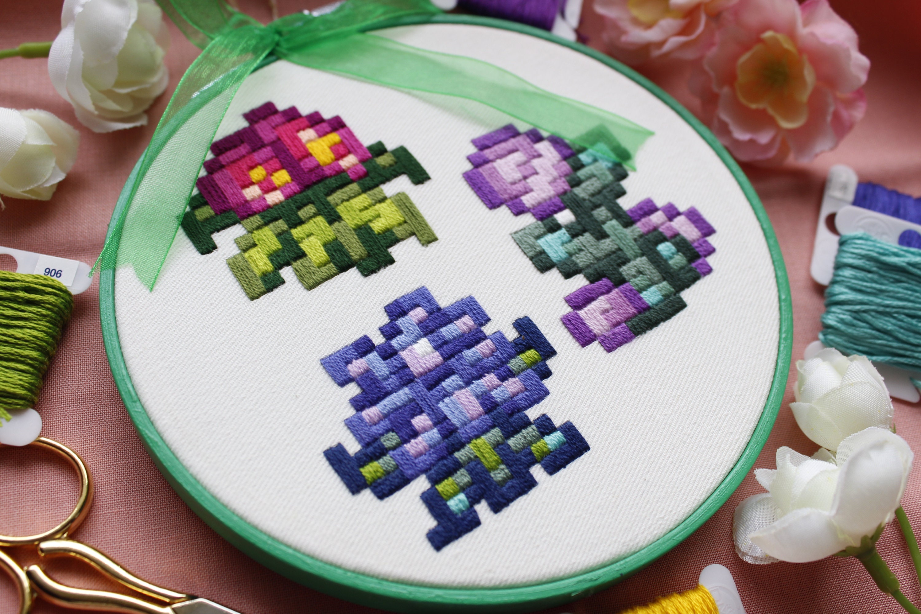 Pixel Flower Bouquet / Stardew Valley Finished Etsy