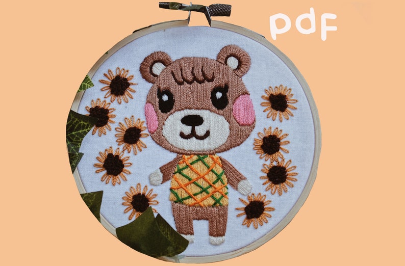 Maple  animal crossing  handembroidery pattern pdf  etsy Maple  animal crossing  handembroidery pattern pdf  etsy