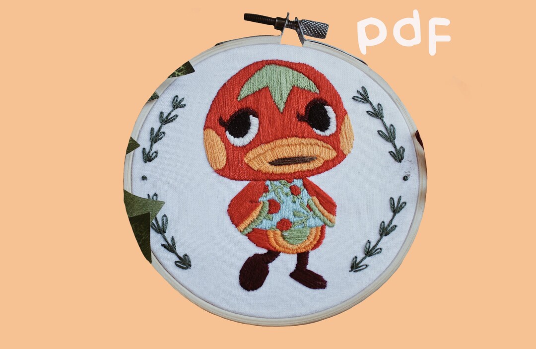 Ketchup / Animal Crossing / Handembroidery Pattern Pdf Etsy