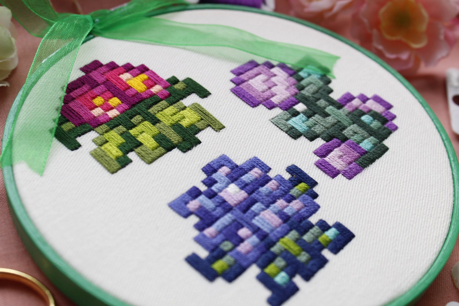 Pixel Flower Bouquet / Stardew Valley Finished Etsy