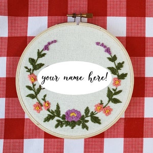 personalized name embroidery hoop / art for baby / personalized name sign image 7