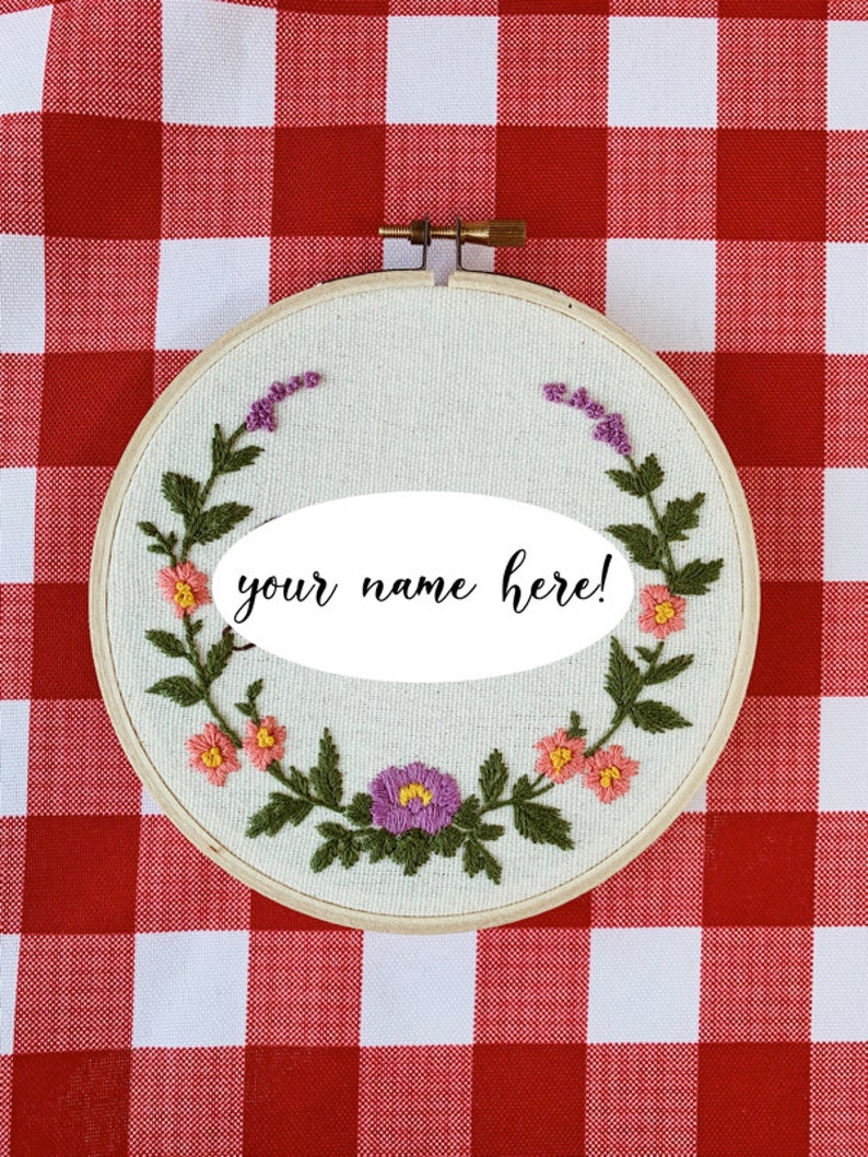 personalized name embroidery hoop / art for baby / personalized name sign image 7