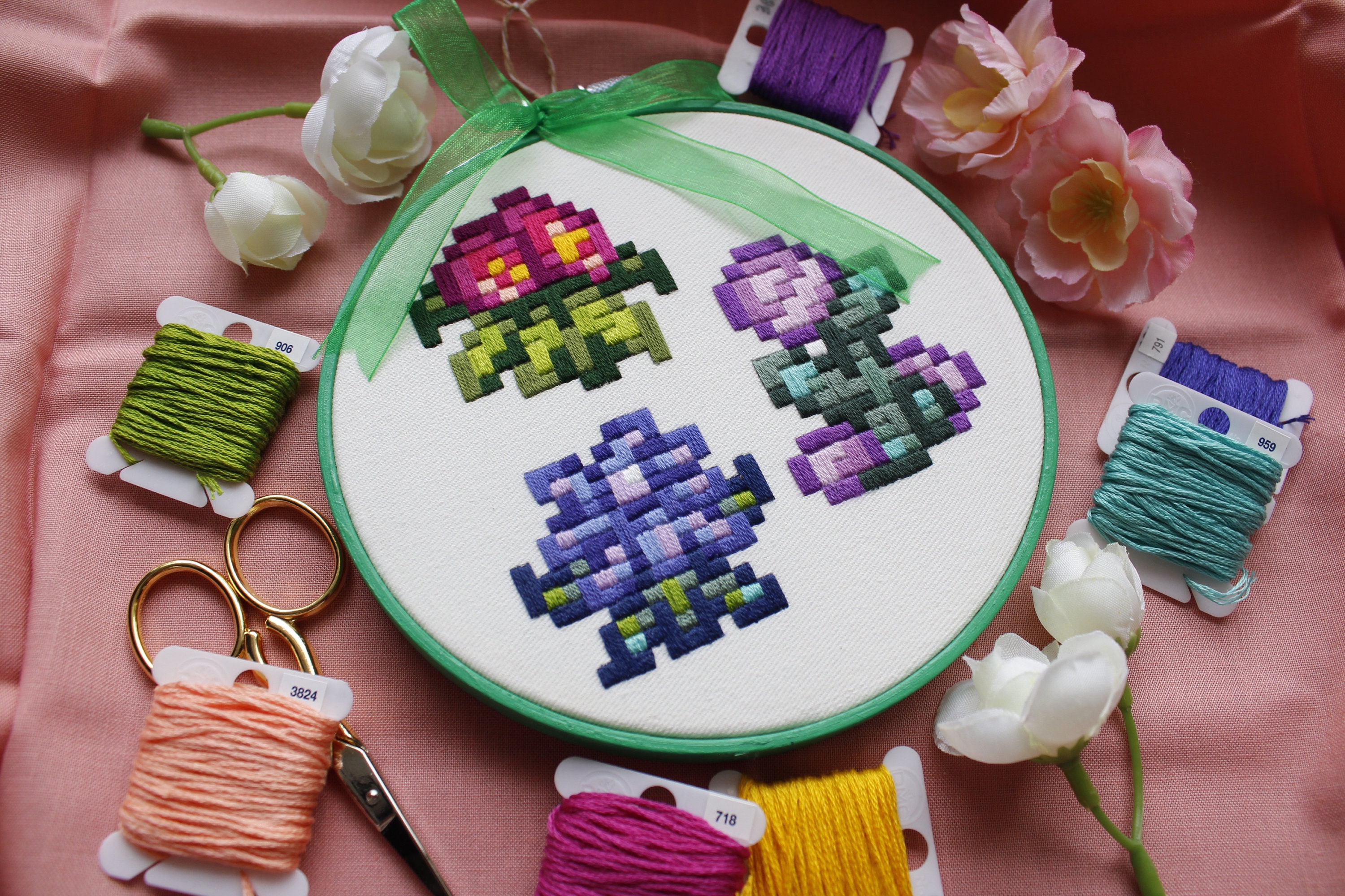 Pixel Flower Bouquet / Stardew Valley Finished Etsy