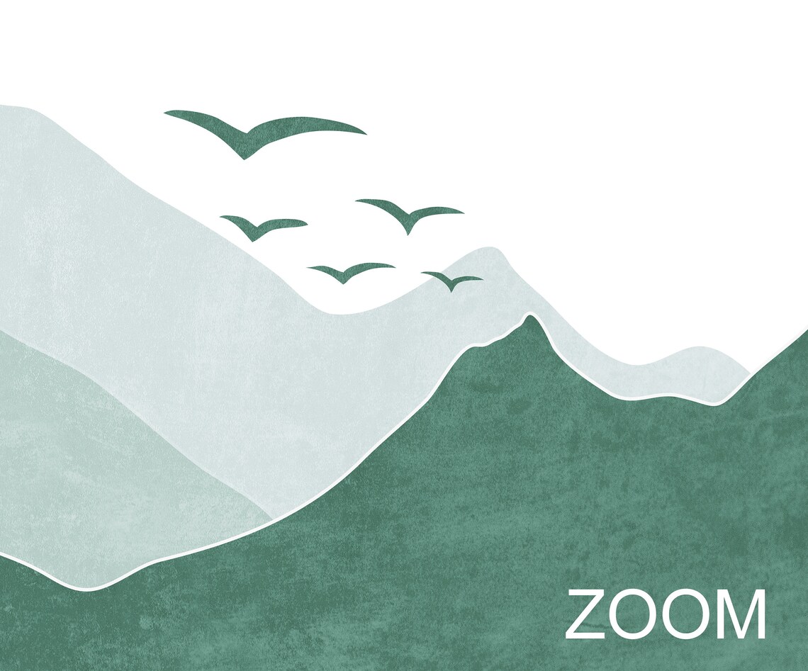 Emerald Green Wall Art Set of 2 Prints Mountain Wall Art Etsy