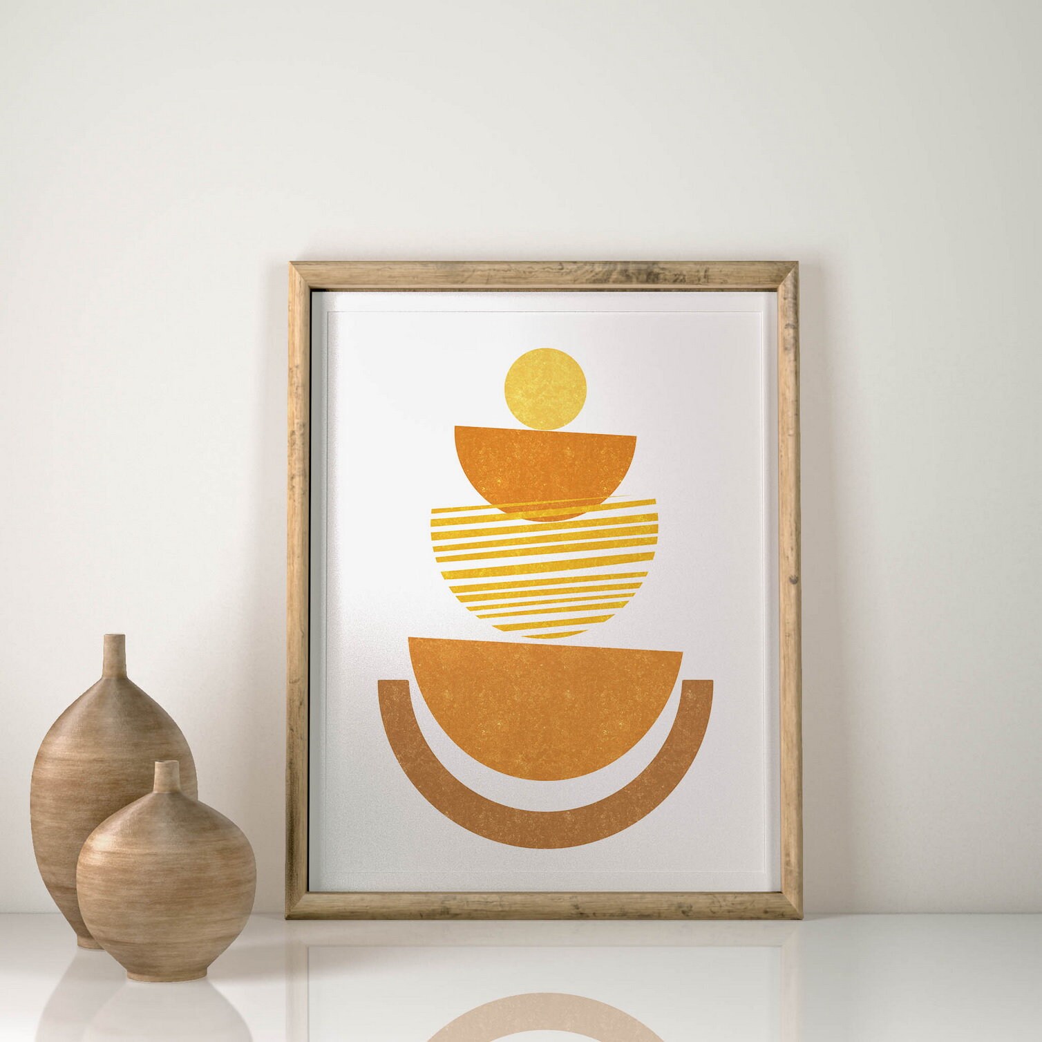 Abstract wall art Set of 2 prints Mid Century modern art | Etsy