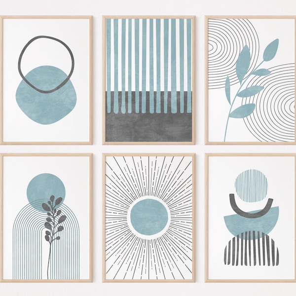 Blue Grey Wall Art - Etsy