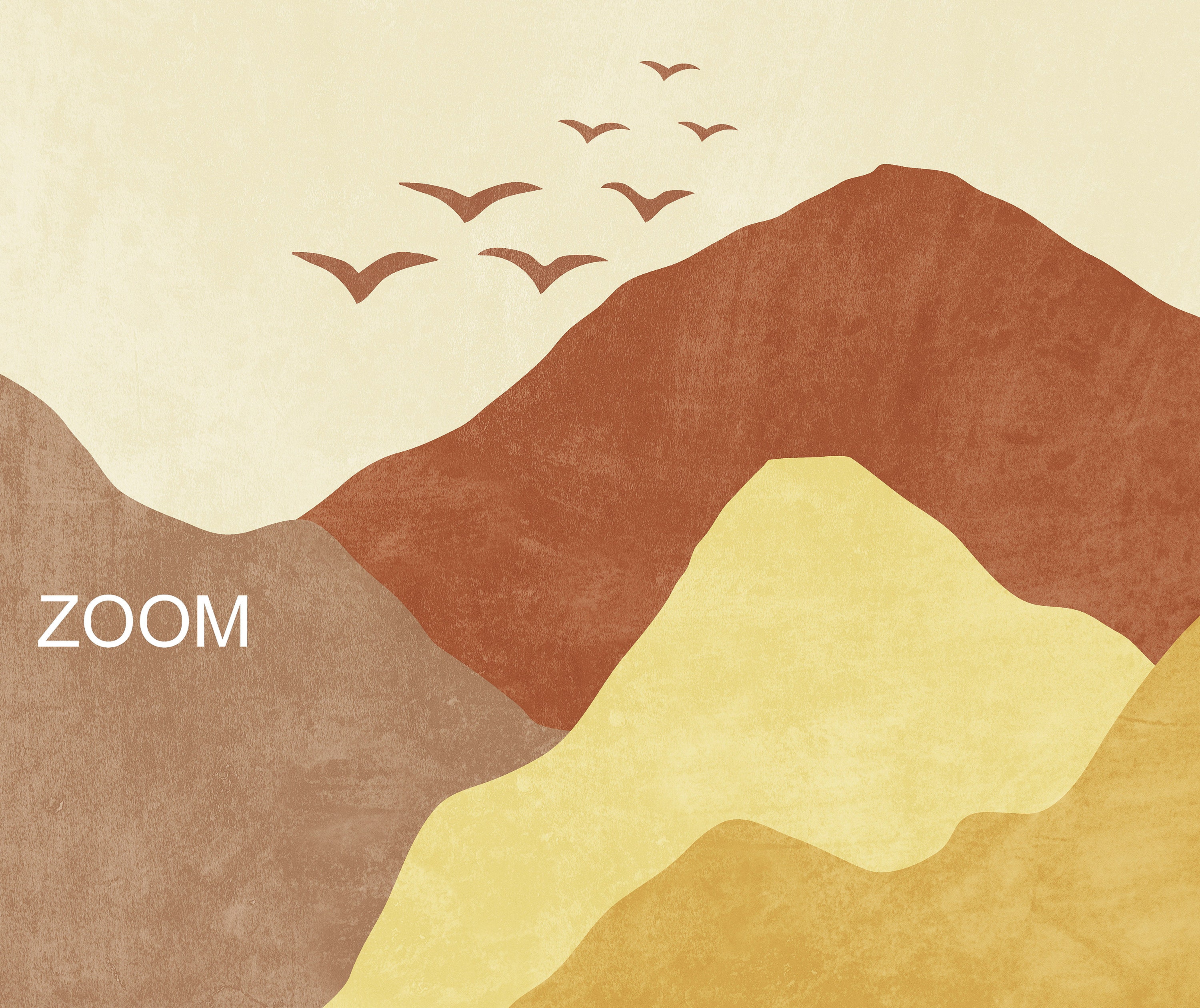 Boho Mountain Art Print Abstract Landscape Wall Art Etsy UK