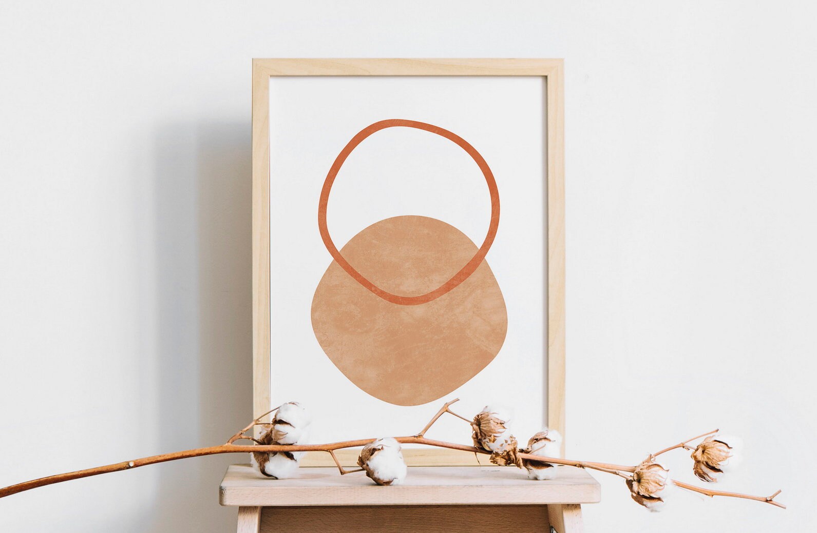 Terracotta Wall Art Set of 2 Prints, Mid Century Modern Art, Boho Wall ...