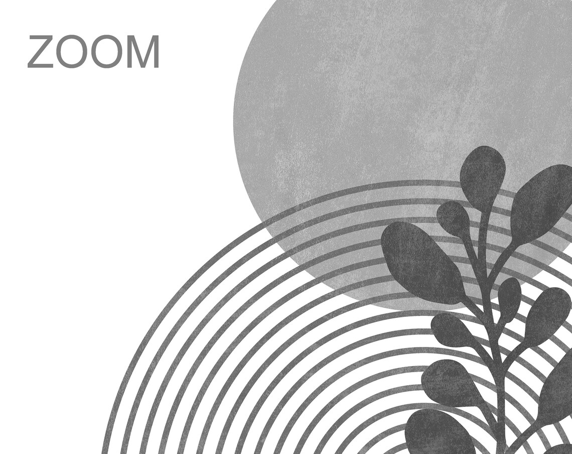 Mid Century Wall Art Grey Abstract Art Boho Wall Decor Etsy