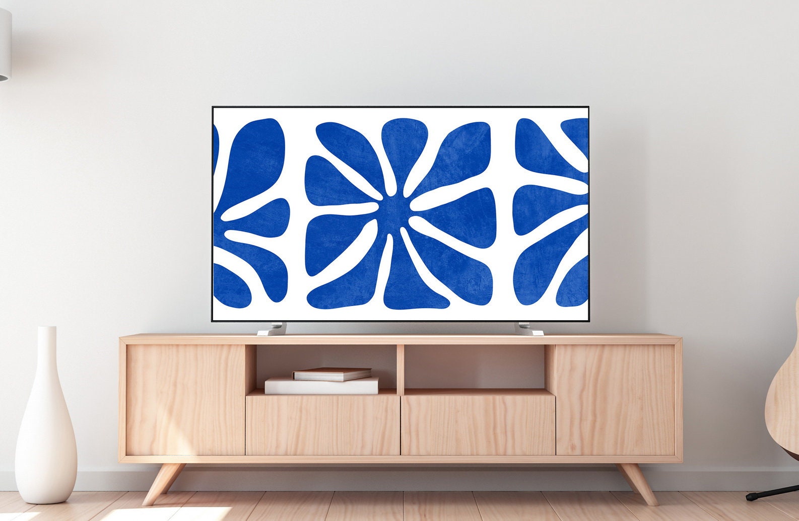 Blue Frame TV Art Abstract Art for Samsung Frame TV Etsy