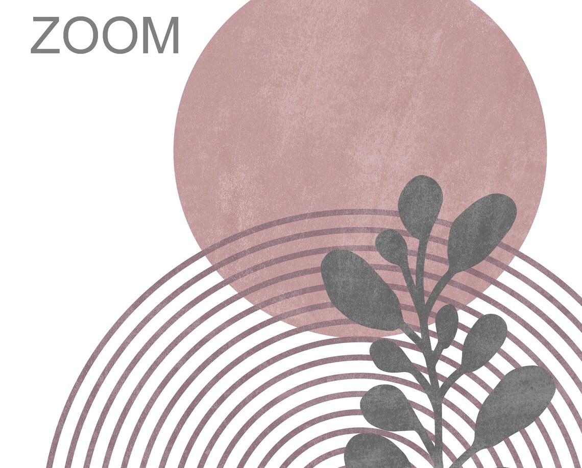 Blush Pink Wall Art Set of 2 Prints Mid Century Modern Art Etsy