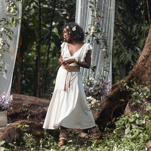 Linen dress wedding on sale