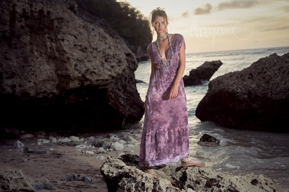 purple greek goddess dress TIE DYE dress ꧁Kayame꧂ Greek Goddess dress * Backless dress * Boho maxi dress * Purple Boho prom dress * Goddess dress * Bohemian dress