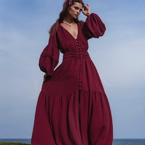 wine long sleeve bridesmaid dresses Wine Red Velvet Long Sleeves V-neckline Wedding Party Dresses, Dark Re –  Cutedressy
