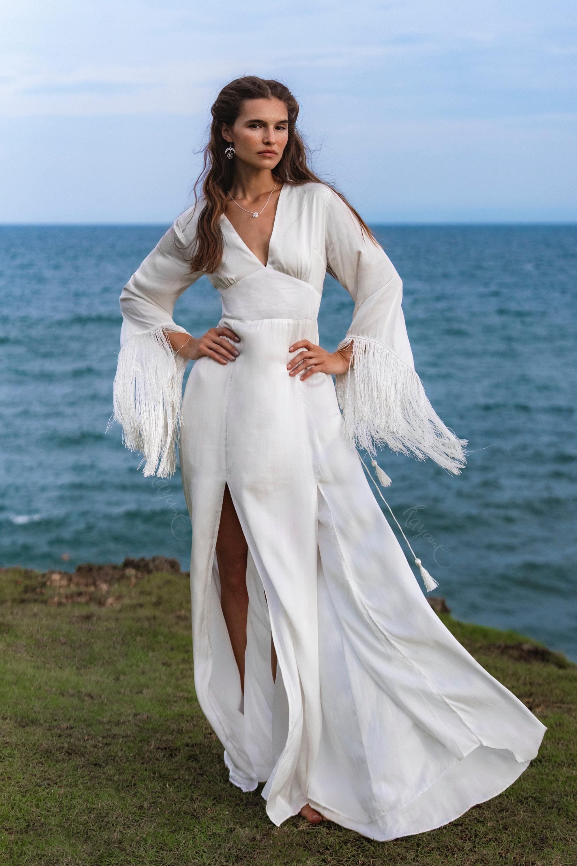 etsy beach wedding dress Minimalist Beach Wedding Dress