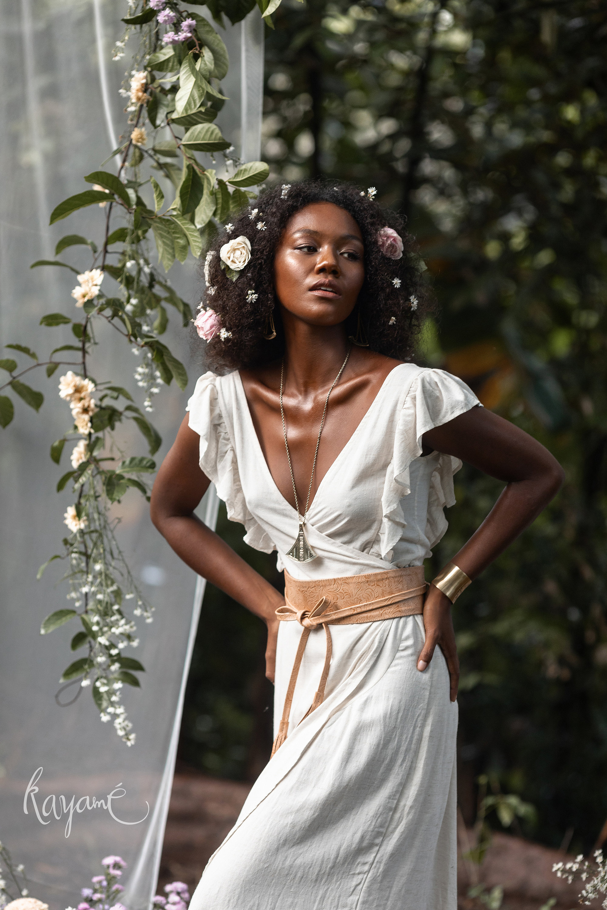 embroidered linen mini dress White Edena Embroidered Linen Mini Dress