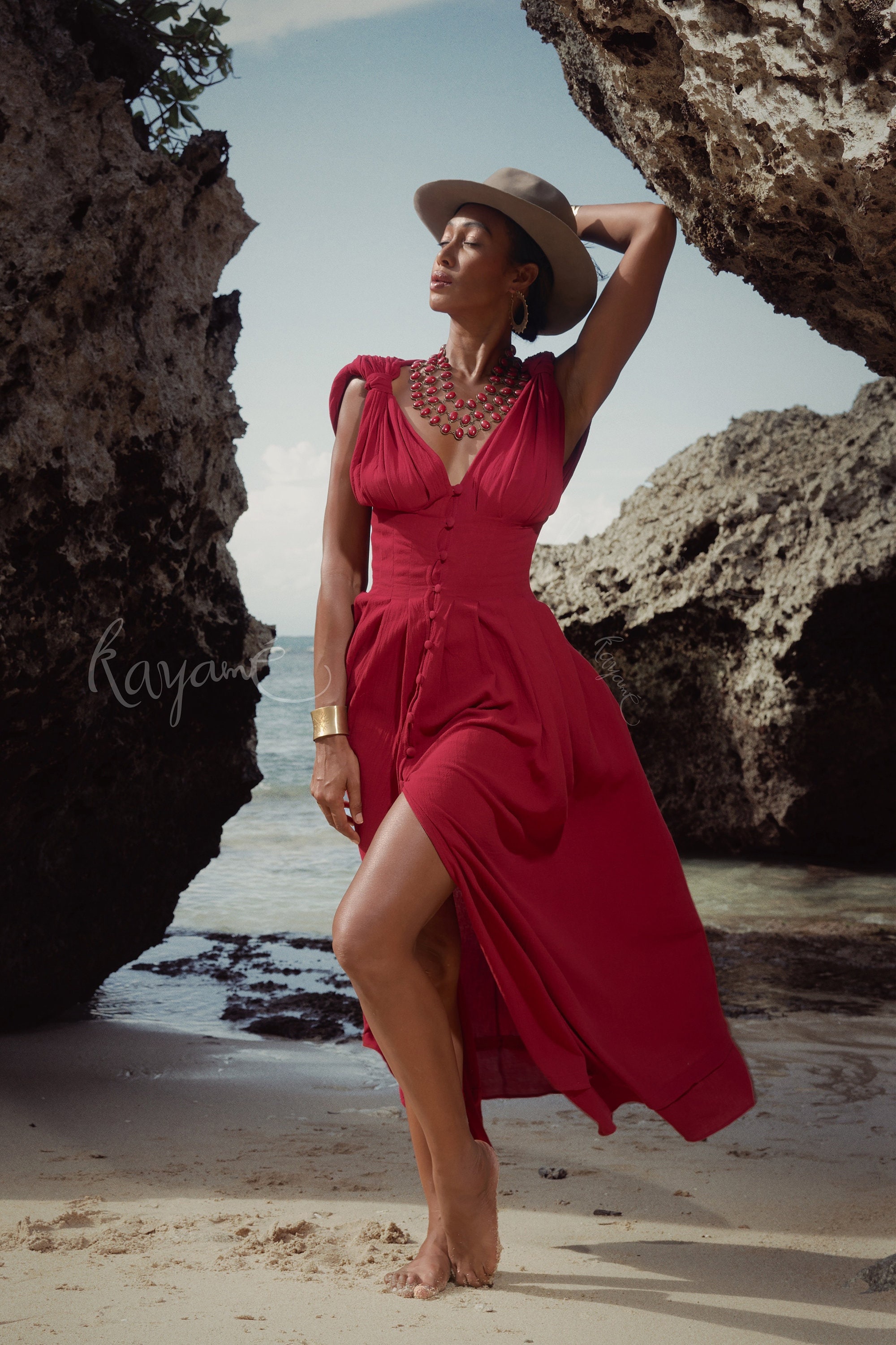 Red Boho Wedding Dress