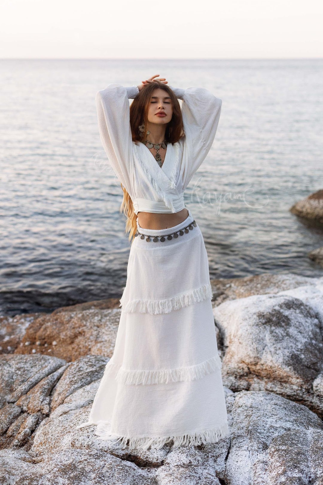 white linen skirts and dresses Off-White Ruffled Cotton-Linen Skirt