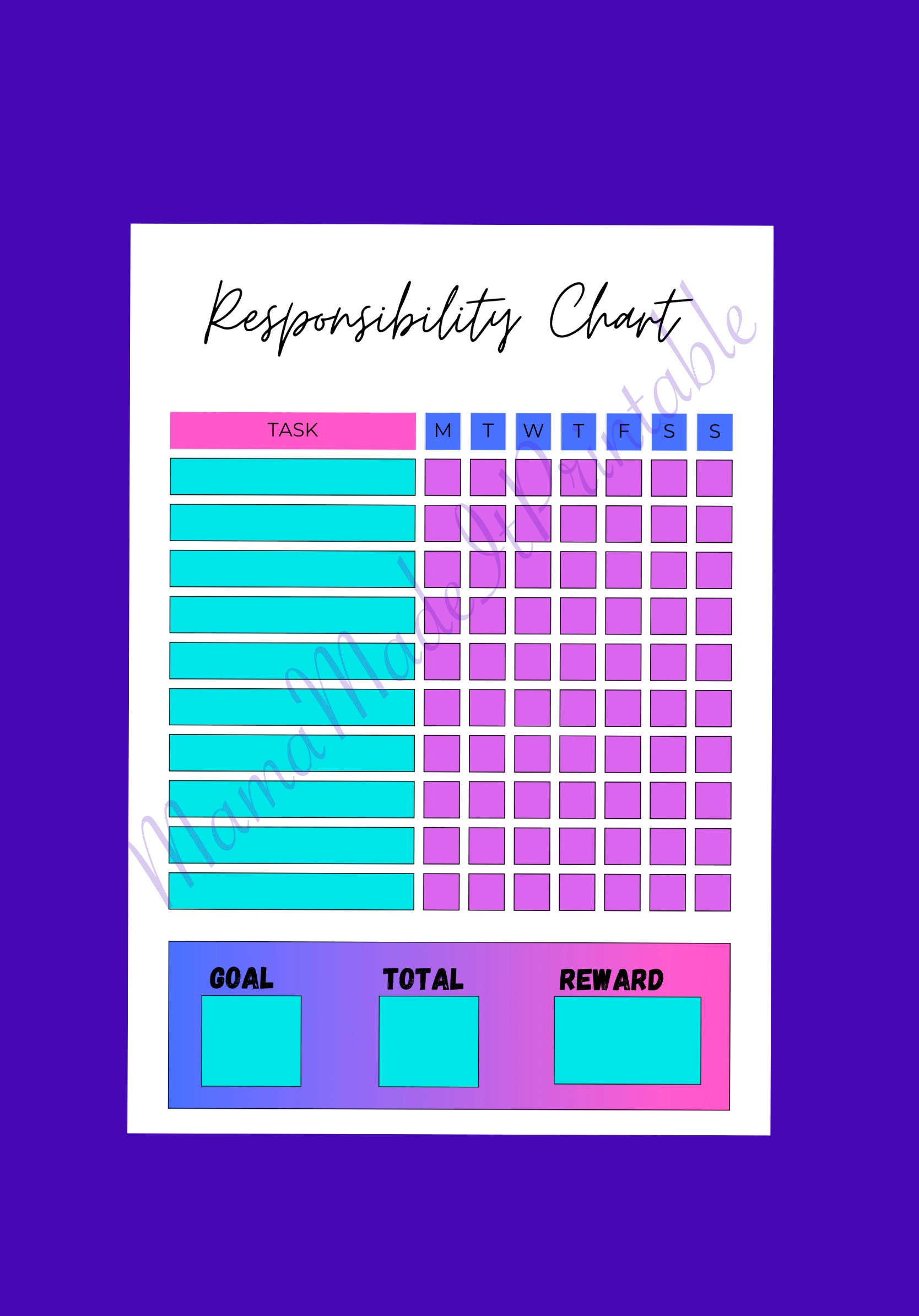 Free Responsibility Chart Template Free Responsibility Chart Template